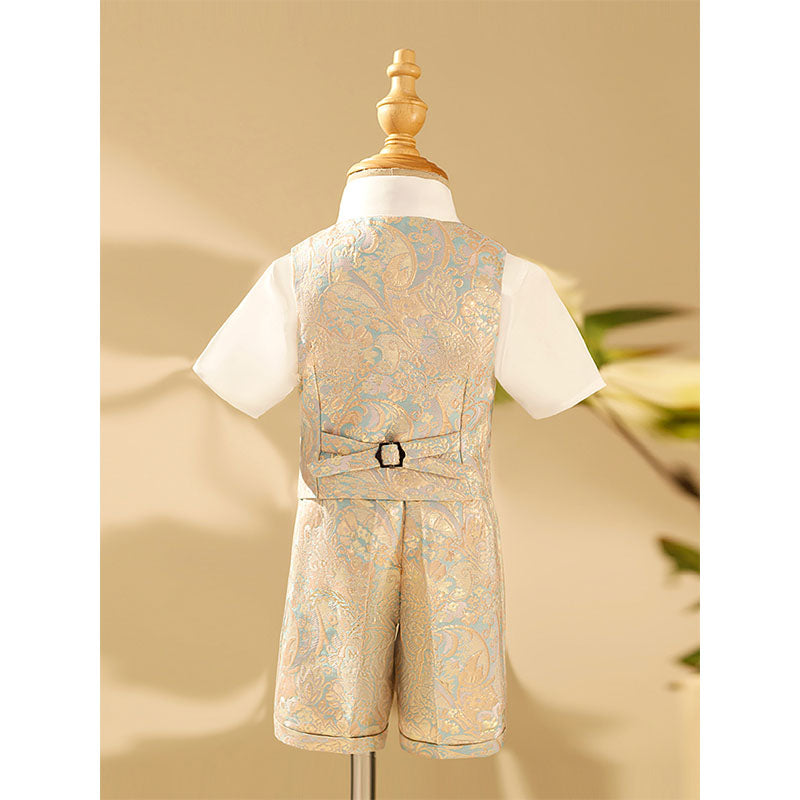 BOY SUMMER SHOW BABY'S FORMAL BRITISH SUIT SET