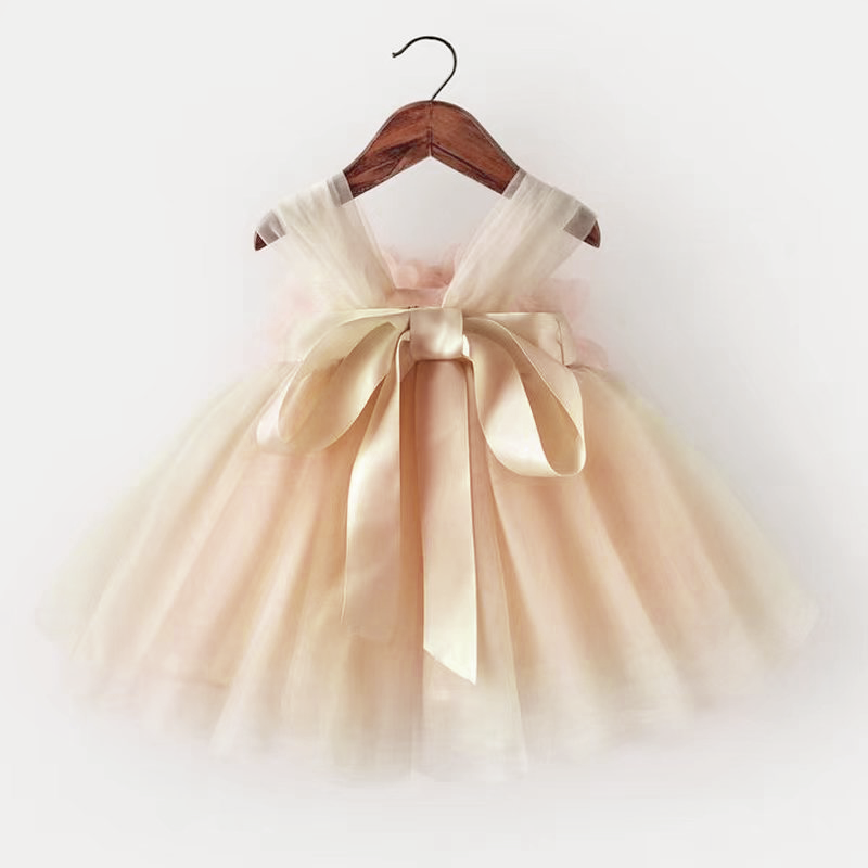 Baby Flower Girl Dress Toddler Birthday Party Dress Summer Green Cake Puffy Girl Formal Dresses
