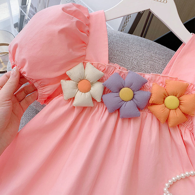 Girls Summer Holiday Dress Girls Elegant Vacation Dress