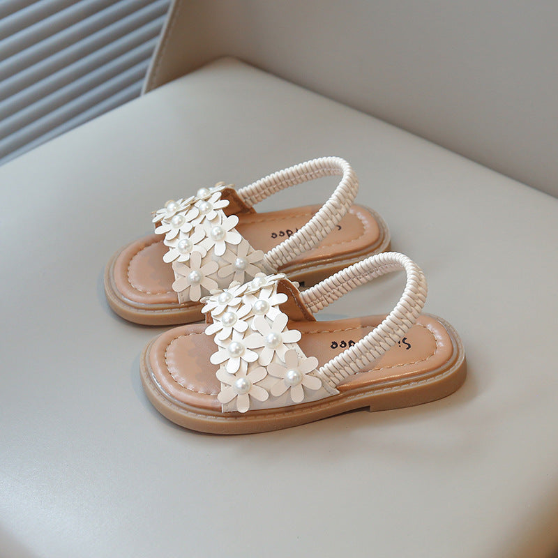 Girls New Summer Floral Soft-soled Sandals