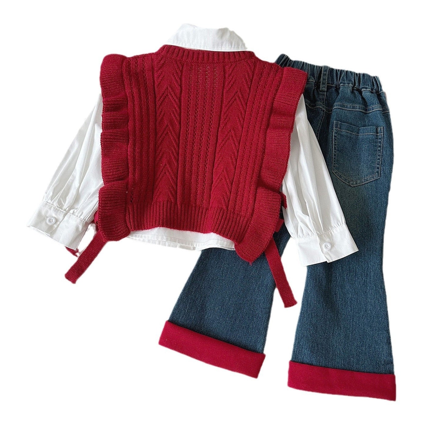 Girls Casual Outfit Girls Back to School Outfit Three-Piece Set