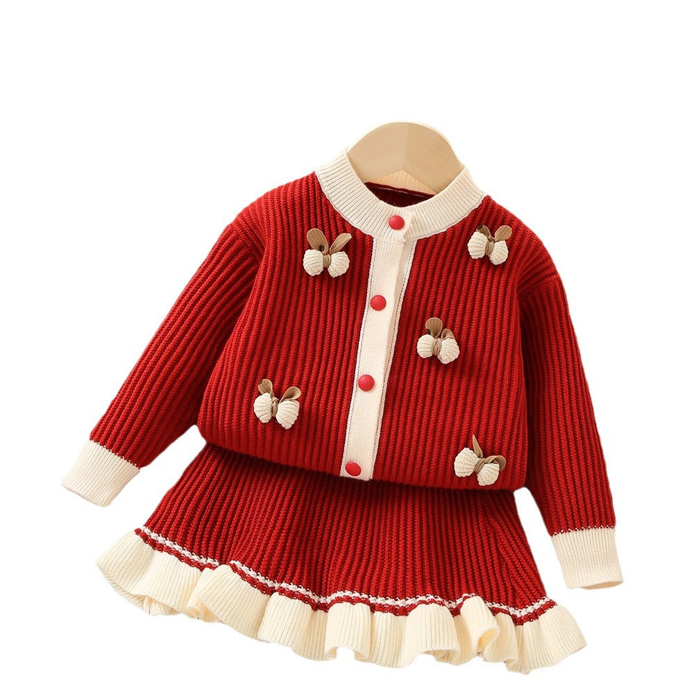 Girls School Daily Outfit Girls Back to School Outfit Two-Piece Set