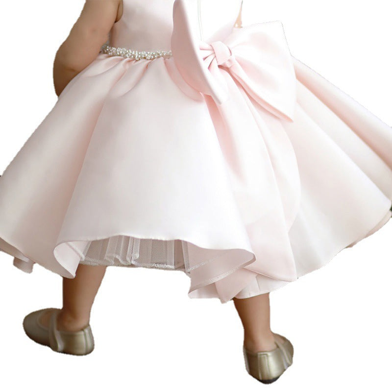 Baby Girl Autumn Cute Pink Birthday Princess Dress