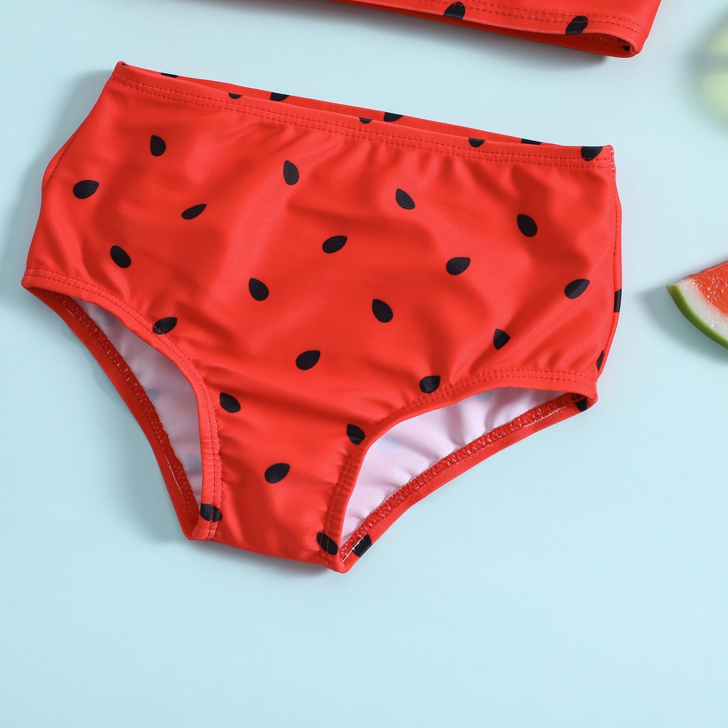 Girls One Shoulder Sling Girls Cute Shorts Swimsuit Two-piece Set
