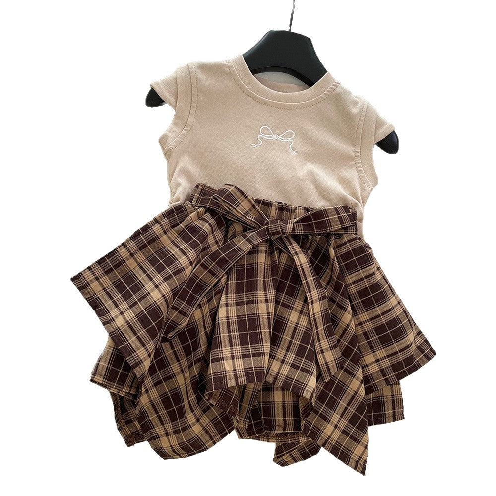 Girls Back to School Outfit Girls Summer Vacation Outfit Two-piece Set