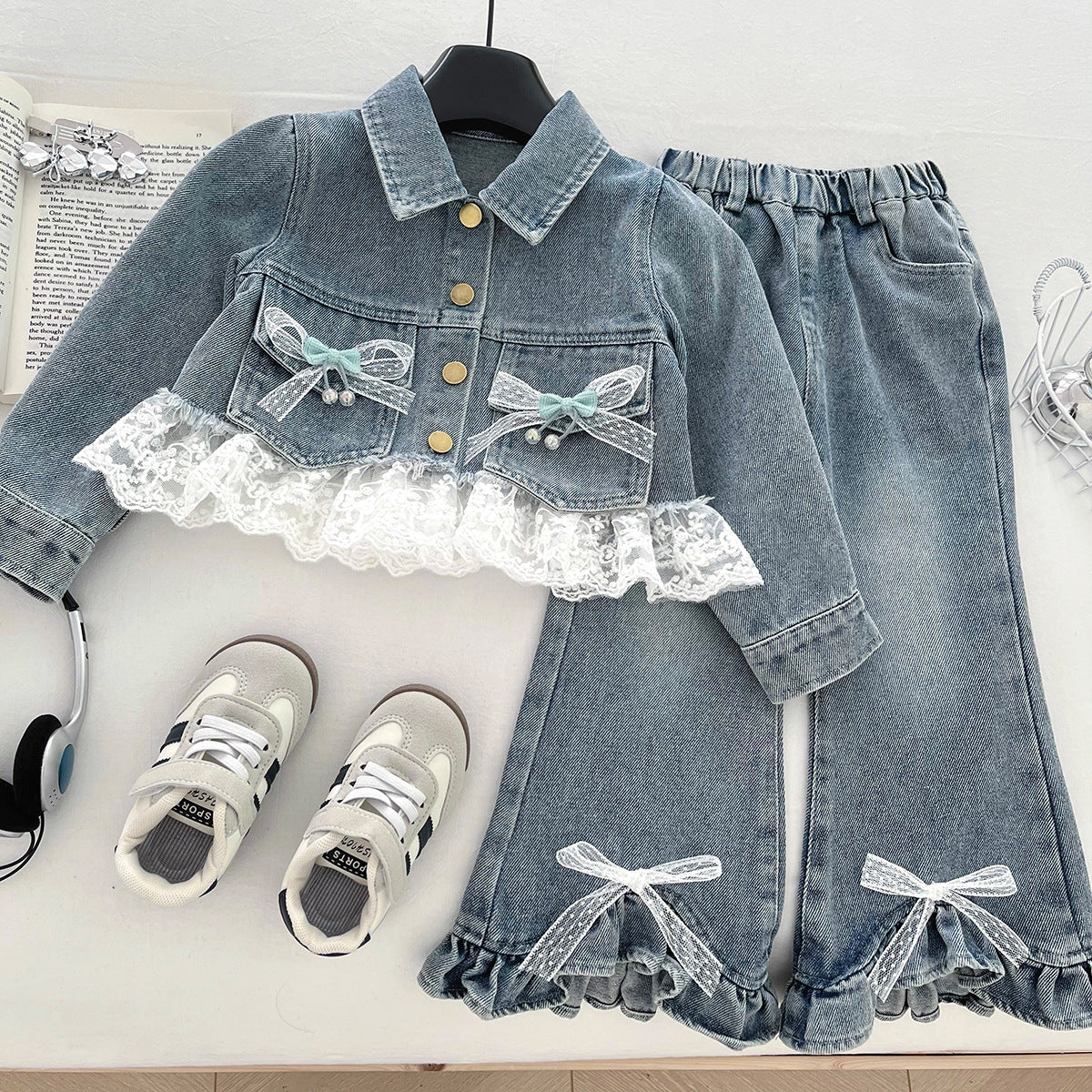 Girls Comfortable Outfit Girls School Daily Outfit Two-Piece Set