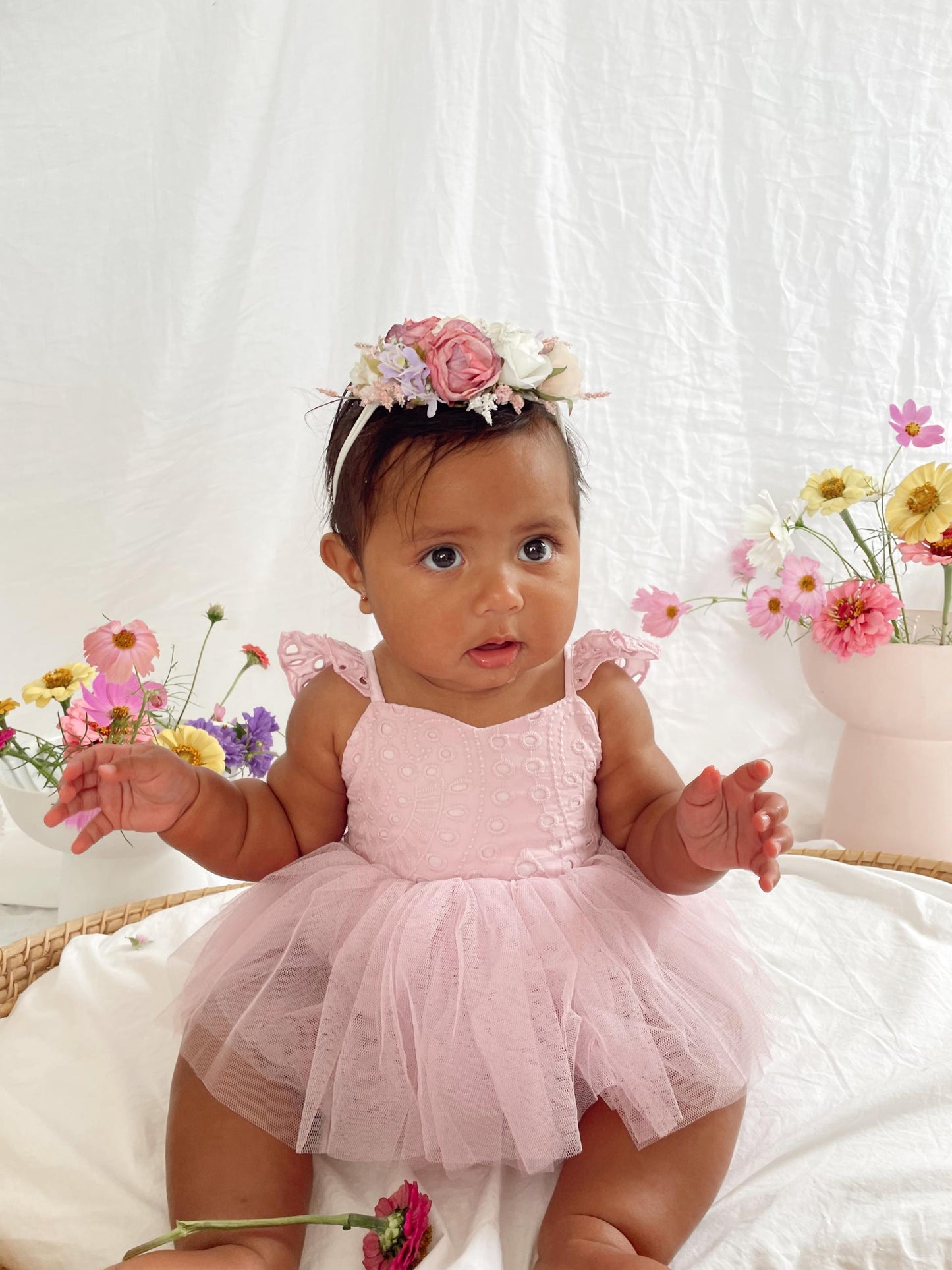 Trixie Belle Lilac Tutu Baby Girl Romper