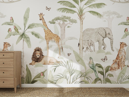 African Safari Mural