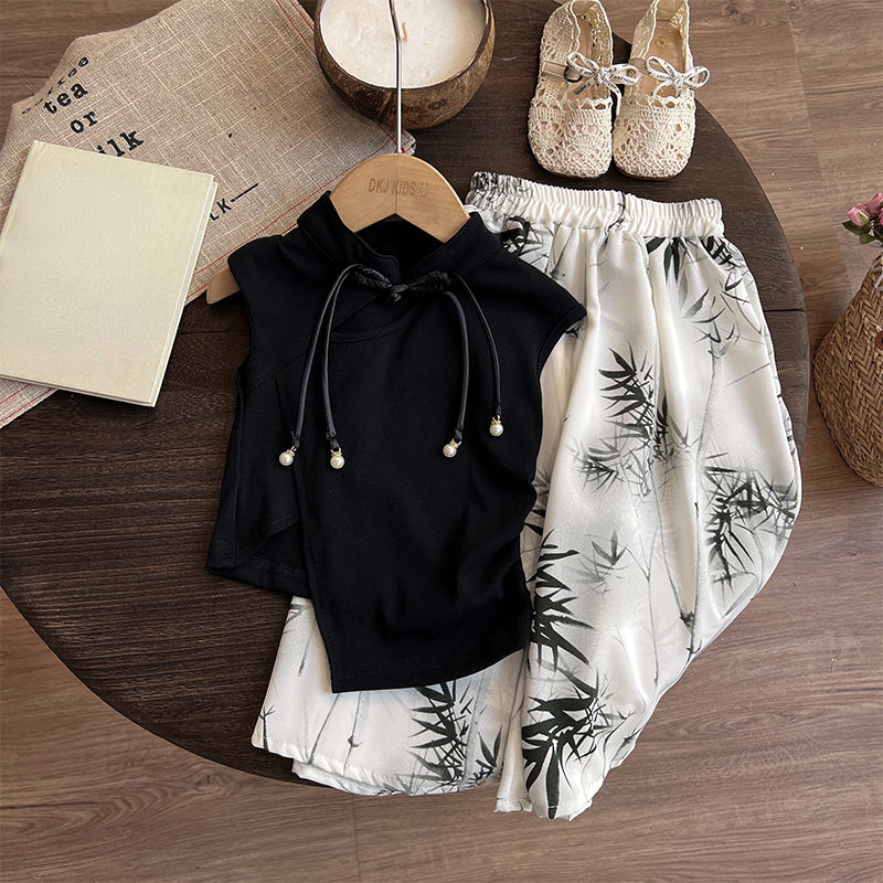 Girls Back to School Outfit Girls Elegant Outfit Two-Piece Set