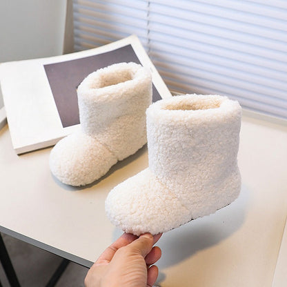 Girls' Winter Lamb Wool Warm Snow Boots