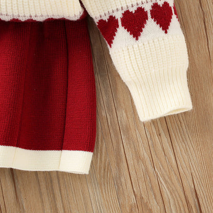 Girls Elegant Comfortable Outfit Girls Autumn School Outfit Two-piece Set