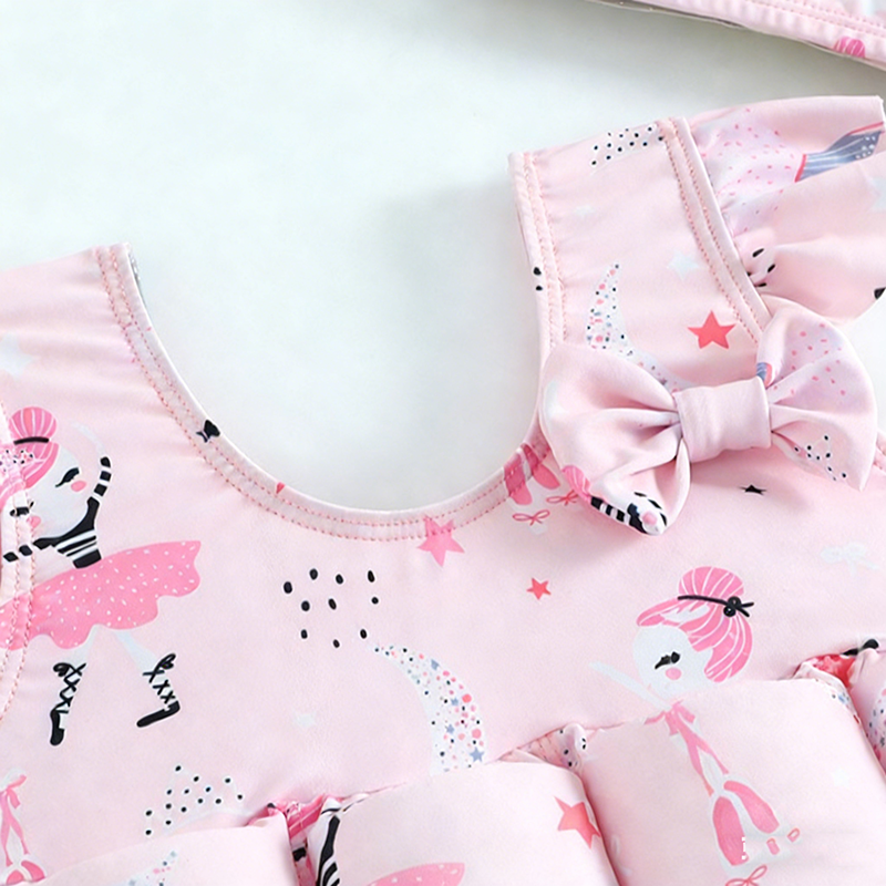 Children's Buoyancy Bow Onesie Swimsuit