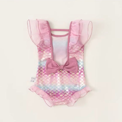 Girls' Mermaid Dopamine Onesie Swimsuit