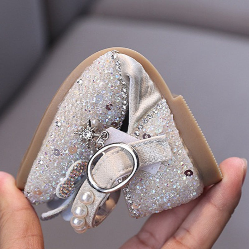 Girls' Autumn New Diamond Princess Shoes