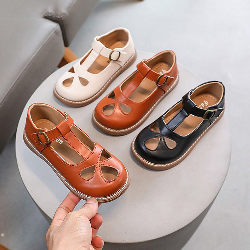 Princess Leather Shoes Hollow Sandals
