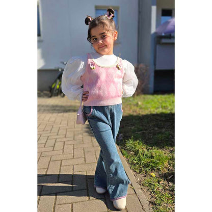 Girls Fall School Outfit Girls Elegant Two-piece Set