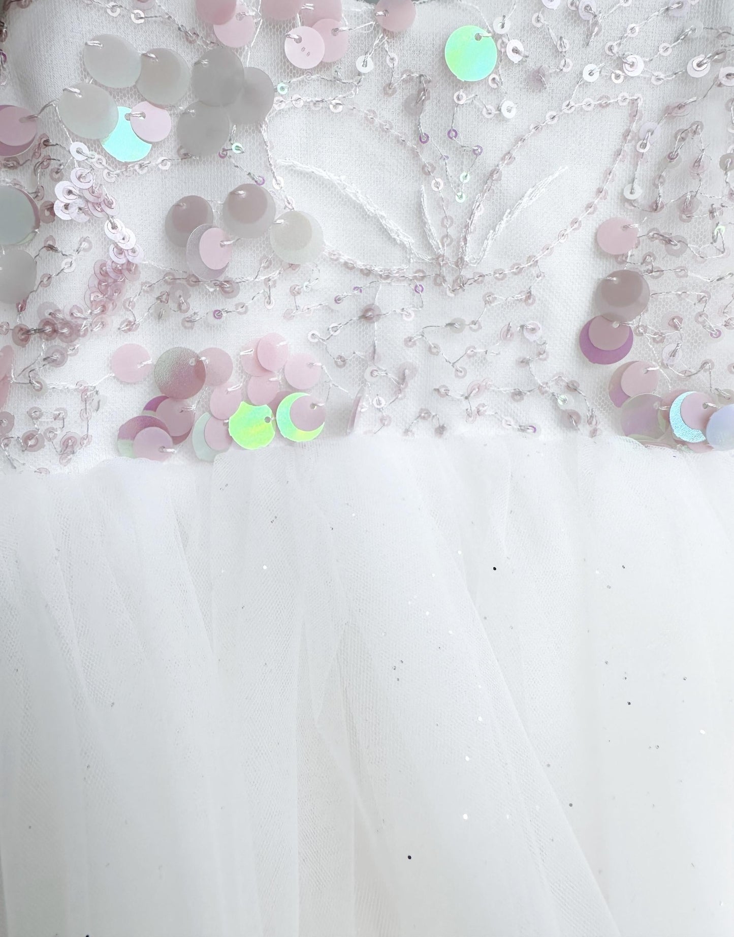 Jewel Sequin White Sparkle Baby Girl Tulle Party Romper