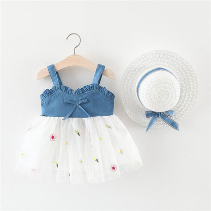 Girls Summer Beach Princess Dress Girls Vacation Dress