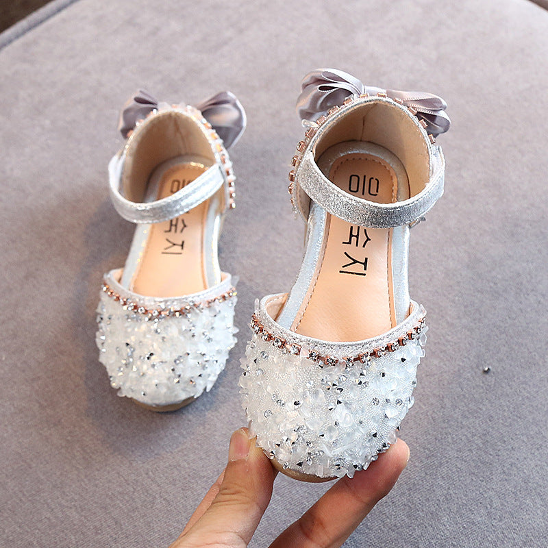 Girls New Summer Rhinestone Soft-soled Princess Shoes