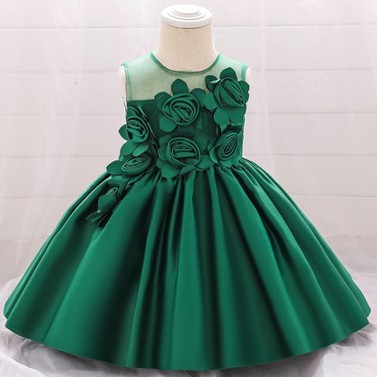 Girl Christmas Dress Baby Girl Easter Dress Birthday Party Dress Sleeveless Flower Girl Dress Princess Dress