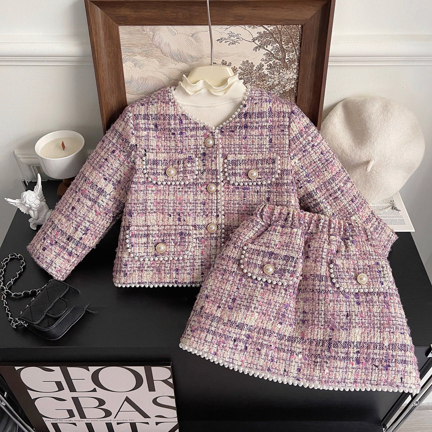 Girls Elegant Comfortable Outfit Girls Classic Outfit Two-Piece Set