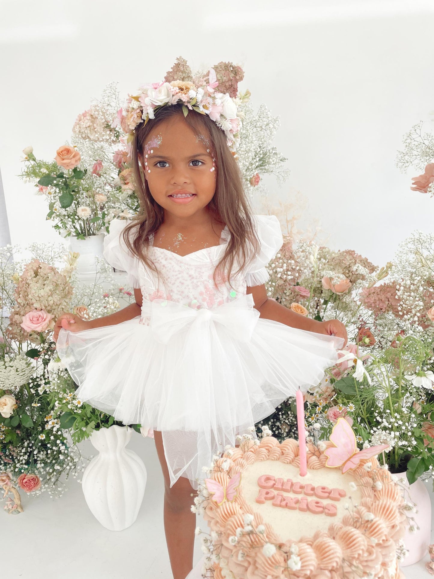 Jewel Sequin White Sparkle Baby Girl Tulle Party Romper