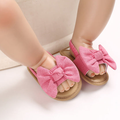 Cute Summer Soft Sole Flat Bow Knot Sandals