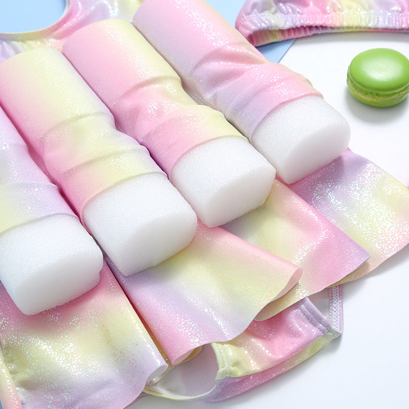Baby Girl Cute New Buoyancy Rainbow Onesie Swimsuit