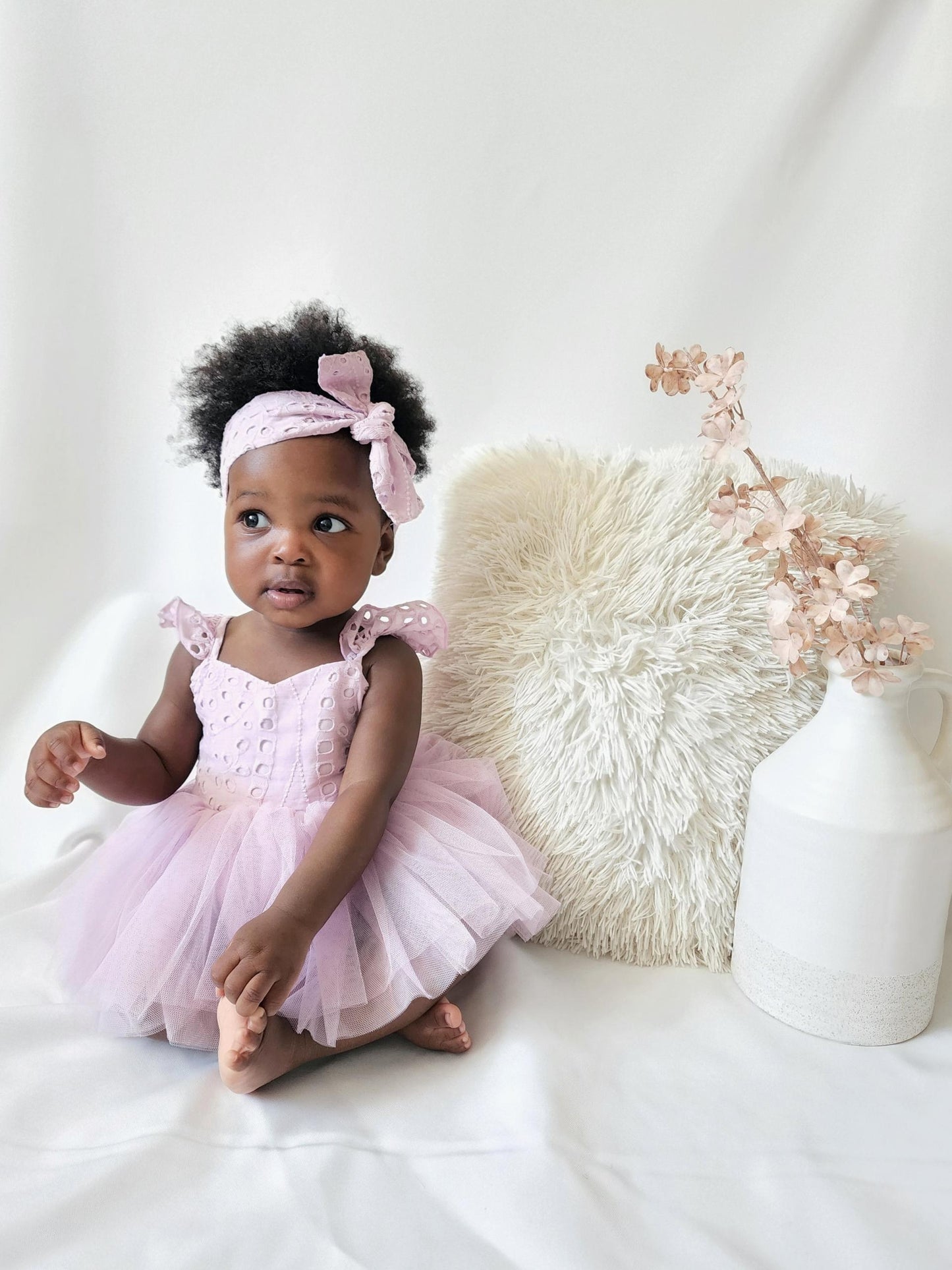 Trixie Belle Lilac Tutu Baby Girl Romper
