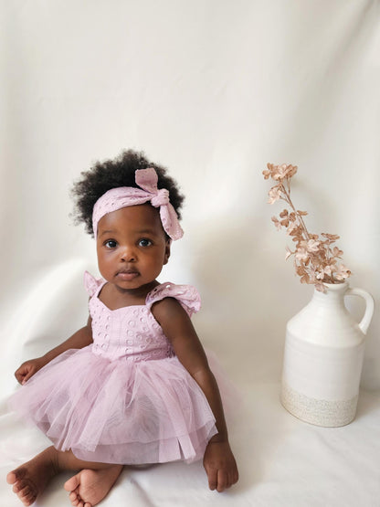 Trixie Belle Lilac Tutu Baby Girl Romper