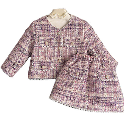 Girls Elegant Comfortable Outfit Girls Classic Outfit Two-Piece Set