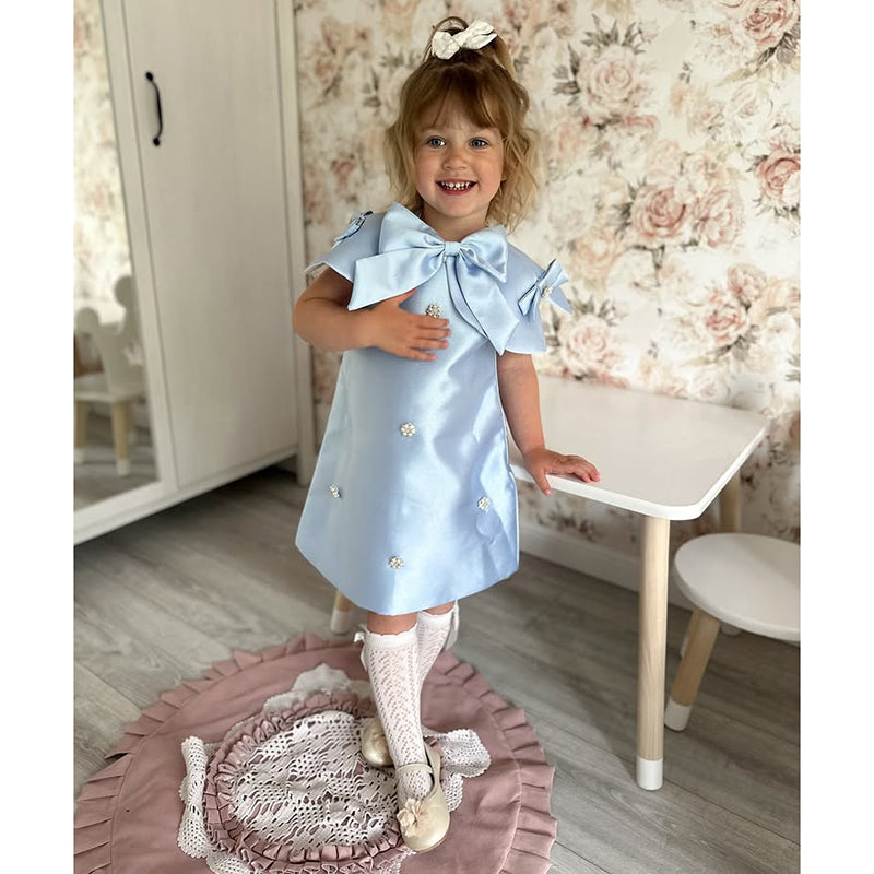 Cute Baby Girl Bead Dress Beauty Pageant  Dress Toddler First Communion Dresses