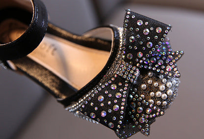 Elegant Girls Beaded Sequins Princess Shoes