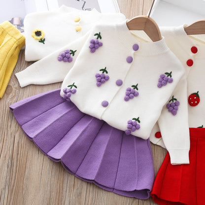 Girls Fall School Outfit Girls Comfortable Outfit Two-piece Dress