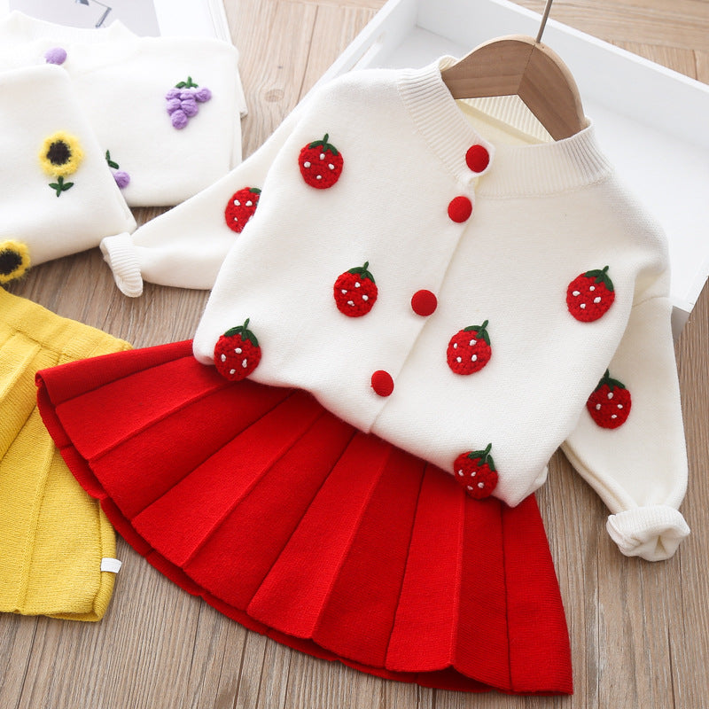 Girls Fall School Outfit Girls Comfortable Outfit Two-piece Dress