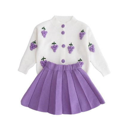 Girls Fall School Outfit Girls Comfortable Outfit Two-piece Dress