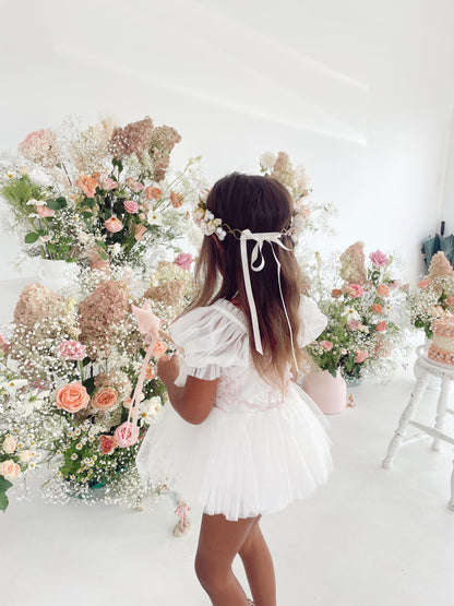 Jewel Sequin White Sparkle Baby Girl Tulle Party Romper