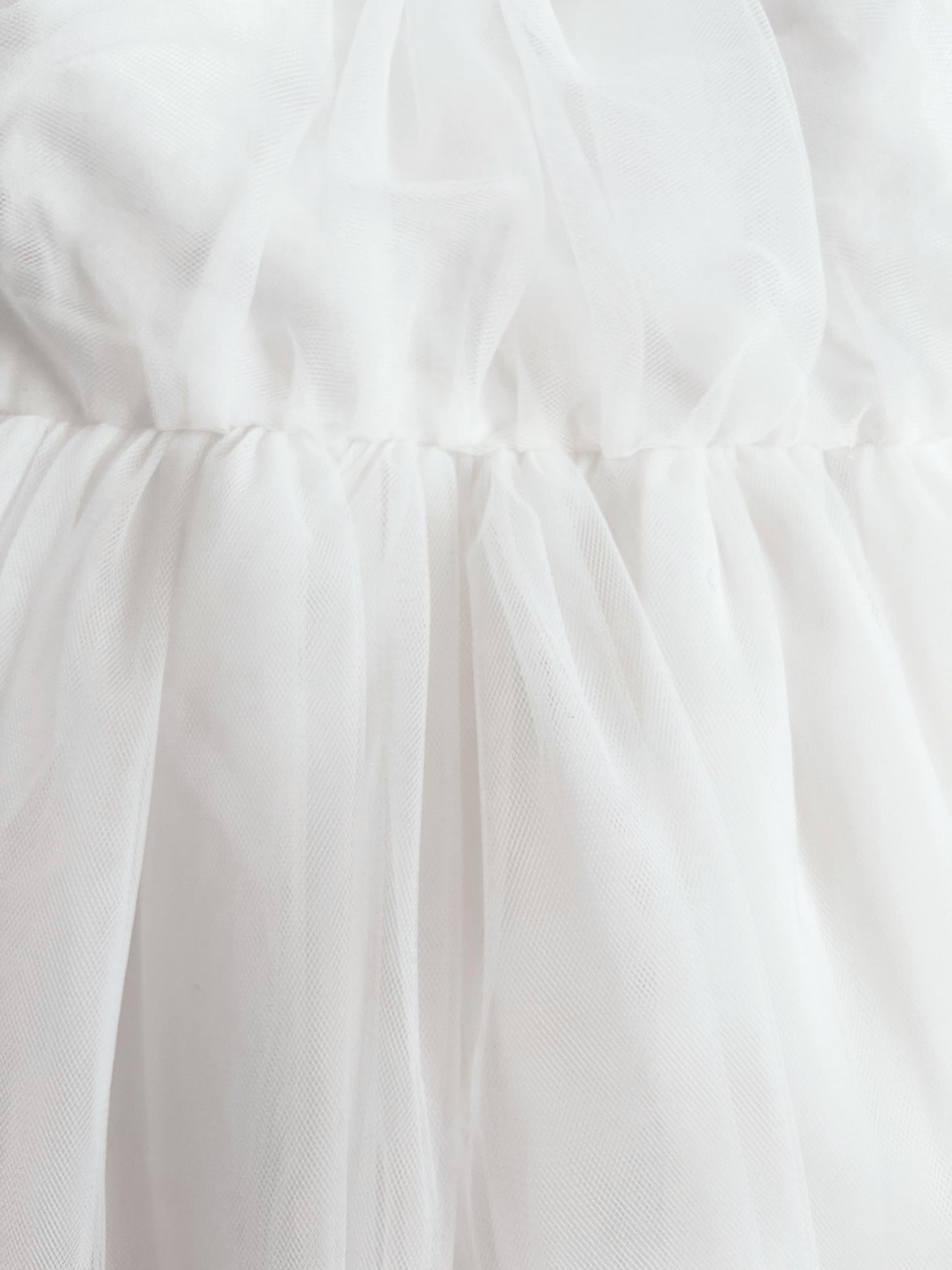 White English Rose Baby Girl Tulle Romper