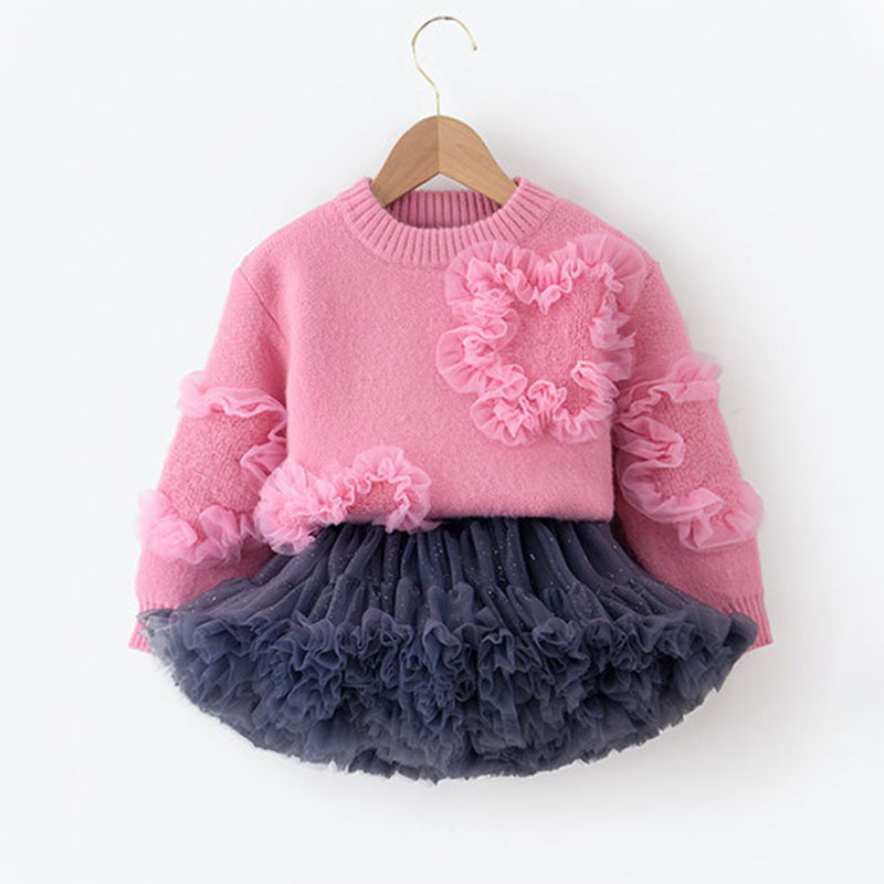 Girls Fall School Outfit Girls Elegant Comfortable Outfit Two-piece Set