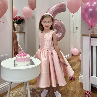 Girls Christening Dresses Pink Girls Beauty Pageant Dress Children Birthday Dress
