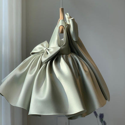 Toddler Elegant Princess Dress with Bows Girl Summer Party Gown Formal Dresses for Kids