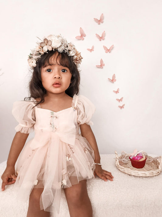 Cupcake Heavenly Pink Baby Girls Tulle Party Romper