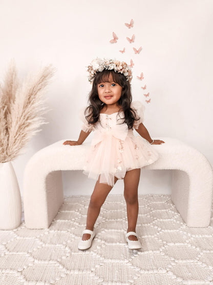 Cupcake Heavenly Pink Baby Girls Tulle Party Romper