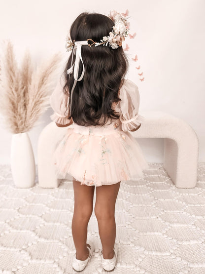 Cupcake Heavenly Pink Baby Girls Tulle Party Romper