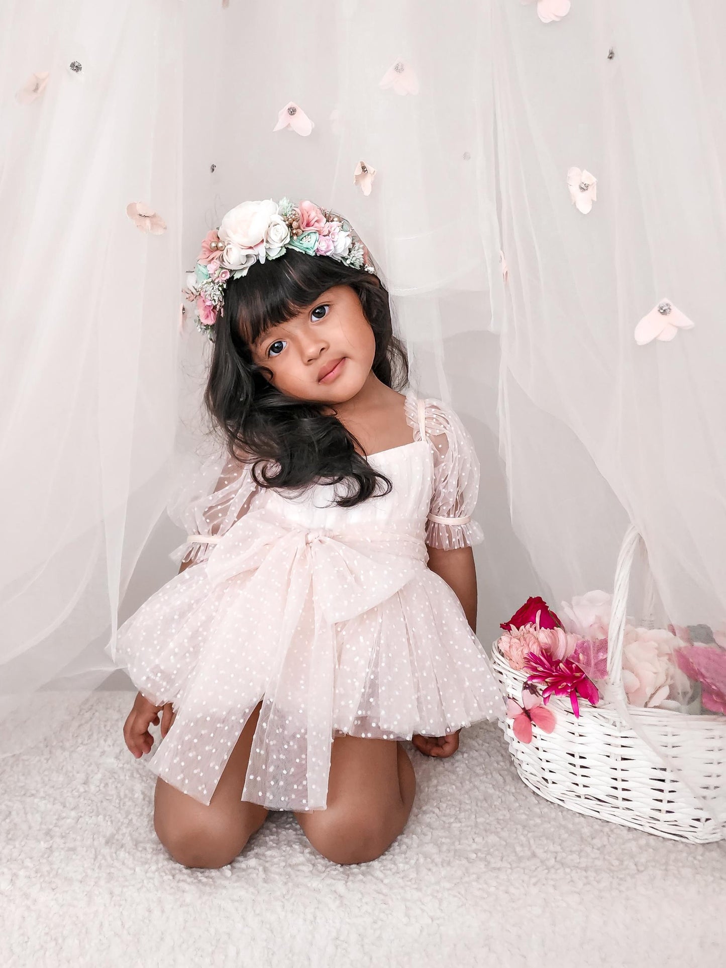 Tinkerbell Romper Pastel Pink Baby Girl Tulle Party Romper