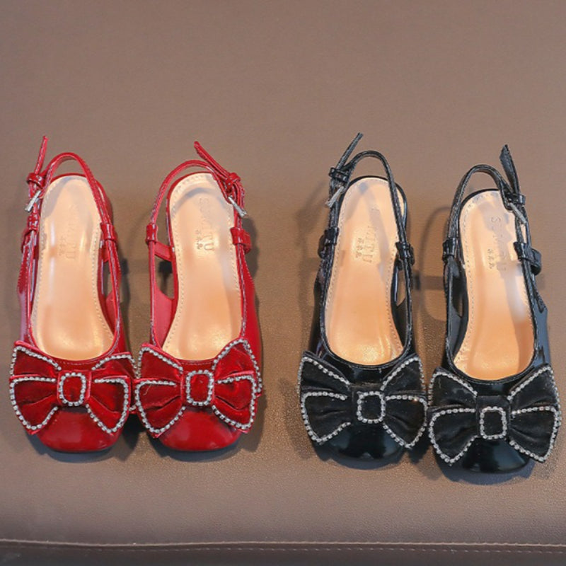 Girls' Non-slip Soft-soled Bow Princess Shoes
