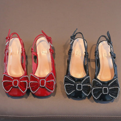 Girls' Non-slip Soft-soled Bow Princess Shoes