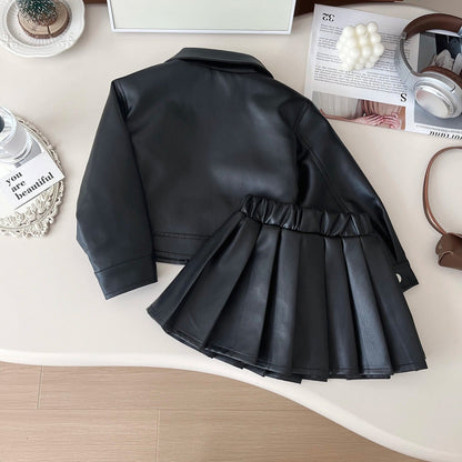 Girls Autumn Daily Outfit Girls Fall School Outfit Two-piece Suit