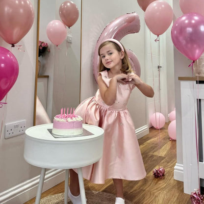 Girls Christening Dresses Pink Girls Beauty Pageant Dress Children Birthday Dress