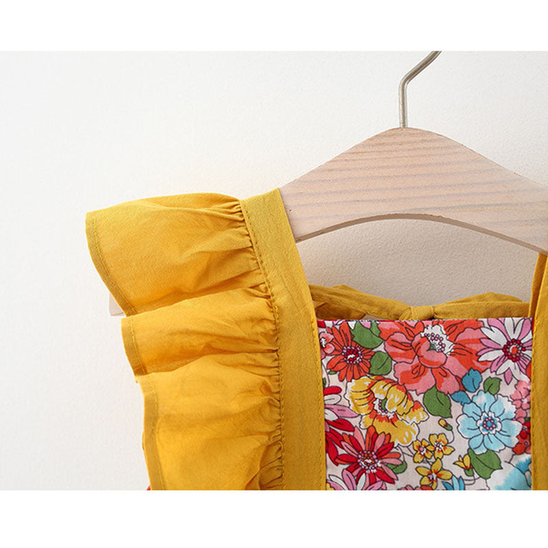 Girl Floral Vacation Dress Girls Beach Dress